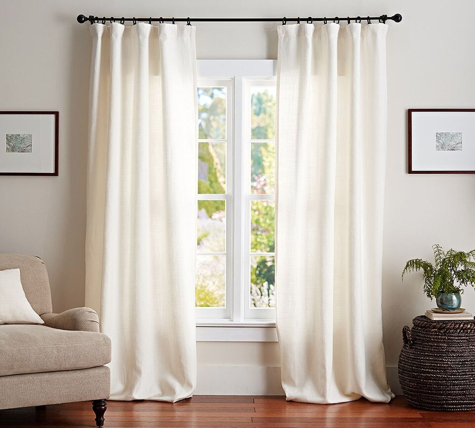 Belgian Flax Linen Curtain | Pottery Barn UK